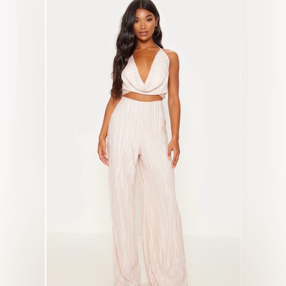 Prettylittlething Pleated Jumpsuit